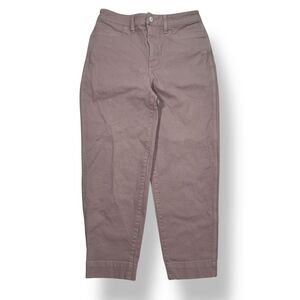 Madewell High-Waisted Cropped Chino Pants in Dusty‎ Mauve Casual Women's 27